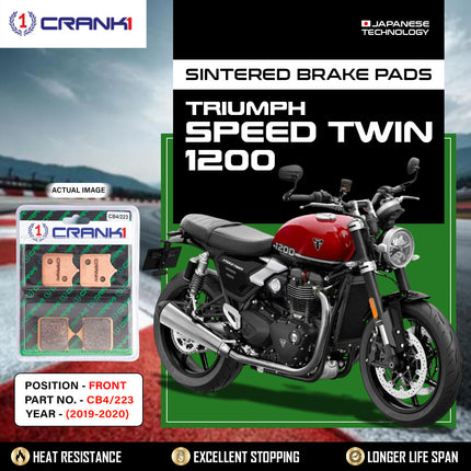 Sintered Brake Pads For Triumph Speed Twin 1200 (2019-2020) - Front - CB4/223 - 2 Sets - CRANK1
