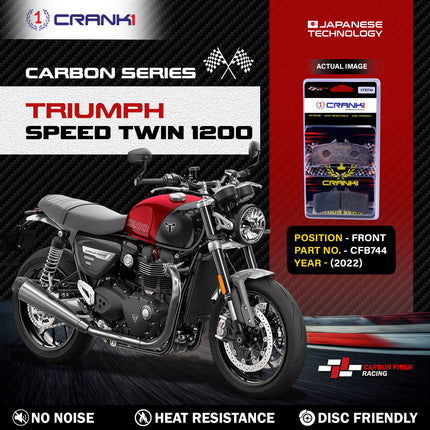 CRANK1 Brake Pads for Triumph Speed Twin 1200 — Sintered, Front & Rear