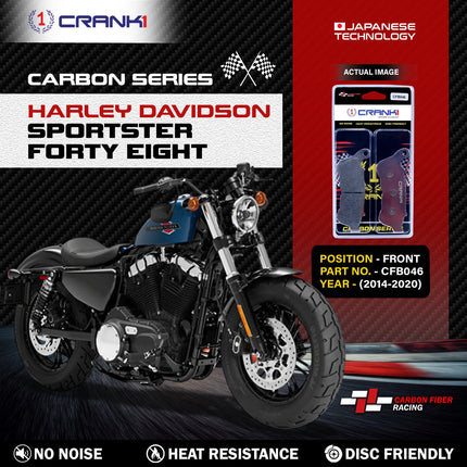 CRANK1 Brake Pads for Harley Davidson Sportster Forty Eight — Sintered, Front & Rear