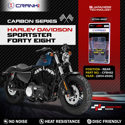 CRANK1 Brake Pads for Harley Davidson Sportster Forty Eight — Sintered, Front & Rear