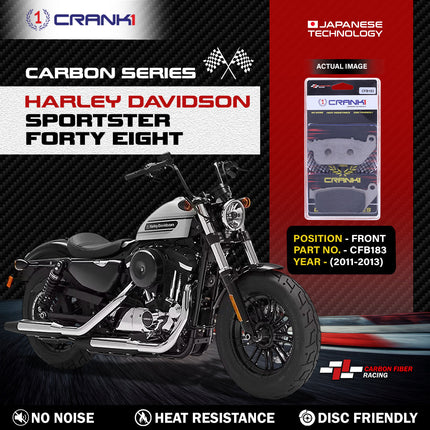 CRANK1 Brake Pads for Harley Davidson Sportster Forty Eight — Sintered, Front & Rear