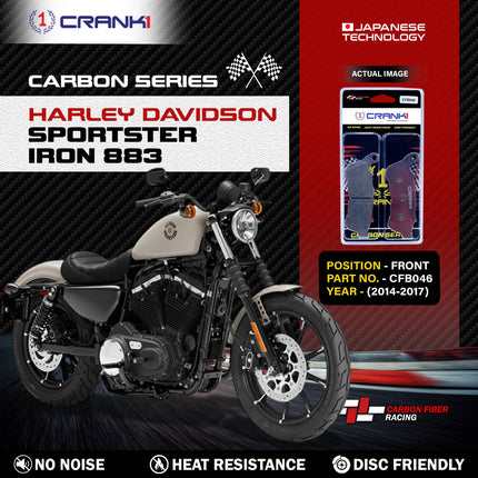 CRANK1 Brake Pads for Harley Davidson Sportster Iron 883 — Ceramic & Sintered, Front & Rear