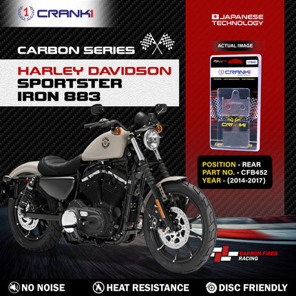 CRANK1 Brake Pads for Harley Davidson Sportster Iron 883 — Ceramic & Sintered, Front & Rear