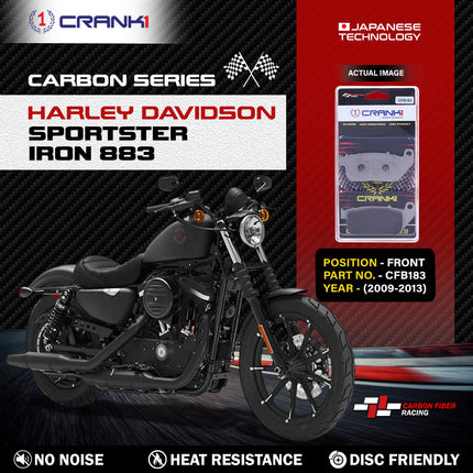 CRANK1 Brake Pads for Harley Davidson Sportster Iron 883 — Ceramic & Sintered, Front & Rear