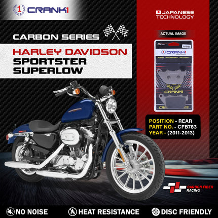 CRANK1 Brake Pads for Harley Davidson Sportster SuperLow — Sintered, Front & Rear