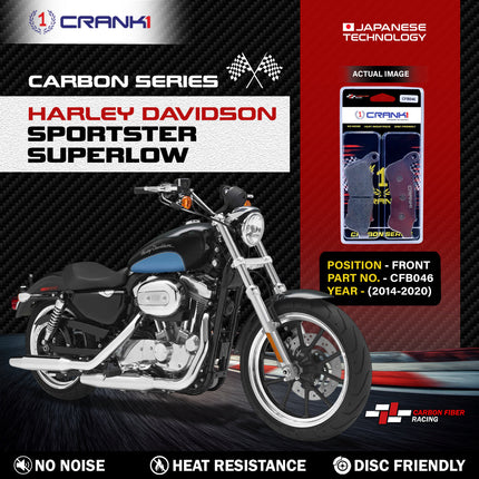 CRANK1 Brake Pads for Harley Davidson Sportster SuperLow — Sintered, Front & Rear