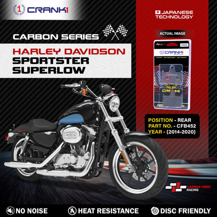 CRANK1 Brake Pads for Harley Davidson Sportster SuperLow — Sintered, Front & Rear