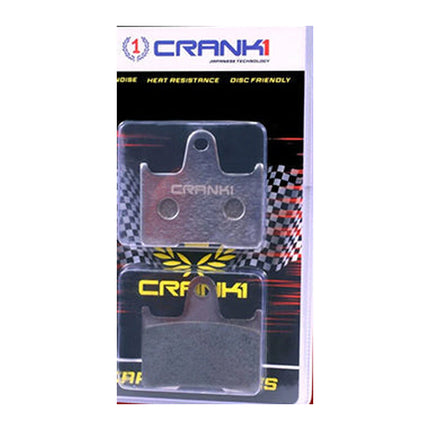 CRANK1 Brake Pads for Harley Davidson Sportster XL Custom 1200, Sintered, Front & Rear, in retail packaging