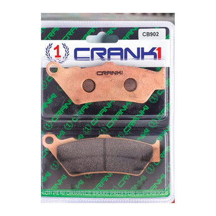 CRANK1 Brake Pads for Harley Davidson Street Rod, Ceramic & Sintered, Front & Rear, in retail packaging