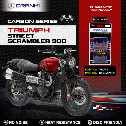 CRANK1 Brake Pads for Triumph Street Scrambler 900 — Ceramic & Sintered, Front & Rear