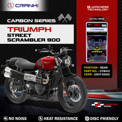 CRANK1 Brake Pads for Triumph Street Scrambler 900 — Ceramic & Sintered, Front & Rear