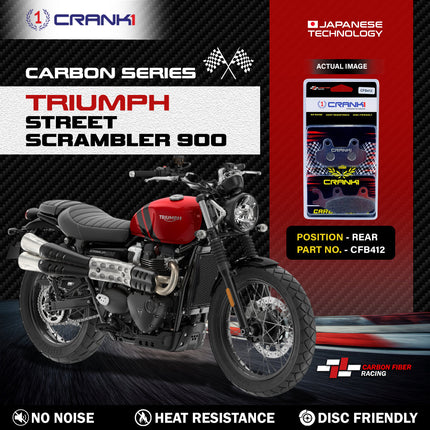 CRANK1 Brake Pads for Triumph Street Scrambler 900 — Ceramic & Sintered, Front & Rear