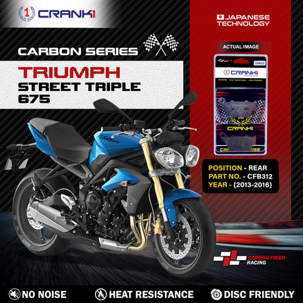 CRANK1 Brake Pads for Triumph Street Triple 675 — Ceramic & Sintered, Front & Rear