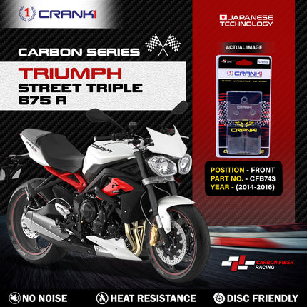 CRANK1 Brake Pads for Triumph Street Triple 675 R — Ceramic & Sintered, Front & Rear