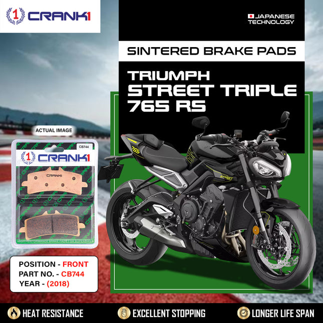 Sintered Brake Pads For Triumph Street Triple 765 RS (2018) - Front - CB744 - 2 Sets - CRANK1