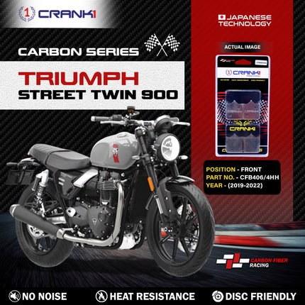 CRANK1 Brake Pads for Triumph Street Twin 900 — Ceramic & Sintered, Front & Rear