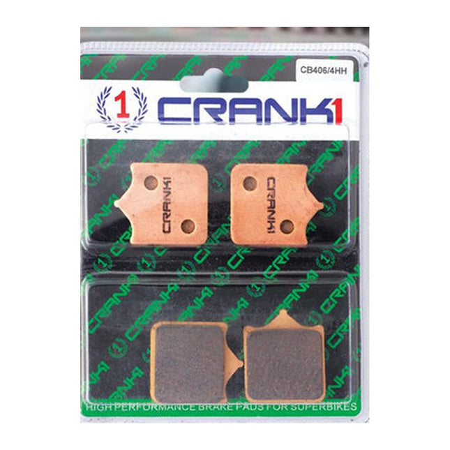 CRANK1 Brake Pads for Triumph Speed Triple, Sintered, Front & Rear, in retail packaging