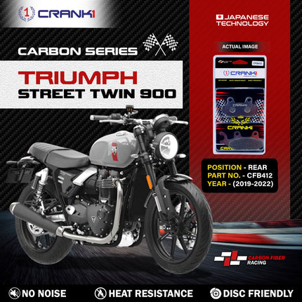 CRANK1 Brake Pads for Triumph Street Twin 900 — Ceramic & Sintered, Front & Rear