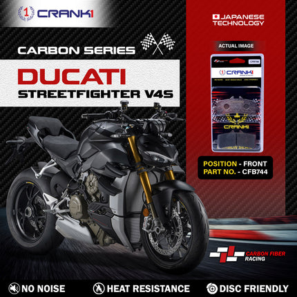 CRANK1 Brake Pads for Ducati Streetfighter V4S — Ceramic & Sintered, Front & Rear