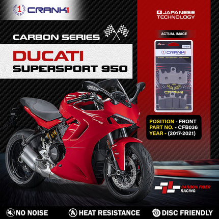 CRANK1 Brake Pads for Ducati SuperSport 950 — Sintered, Front & Rear
