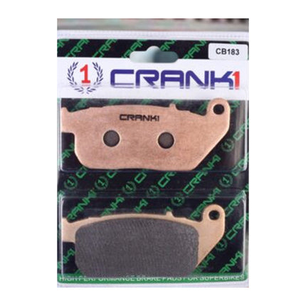 CRANK1 Brake Pads for Harley Davidson Sportster SuperLow, Sintered, Front & Rear, in retail packaging