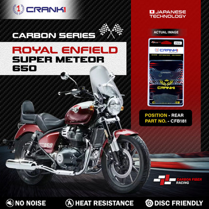 CRANK1 Carbon Brake Pads for Royal Enfield Super Meteor 650