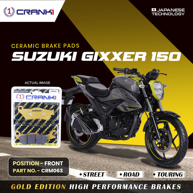 Ceramic Brake Pads For Suzuki Gixxer 150 - Front - CRM063 - 1 Set - CRANK1