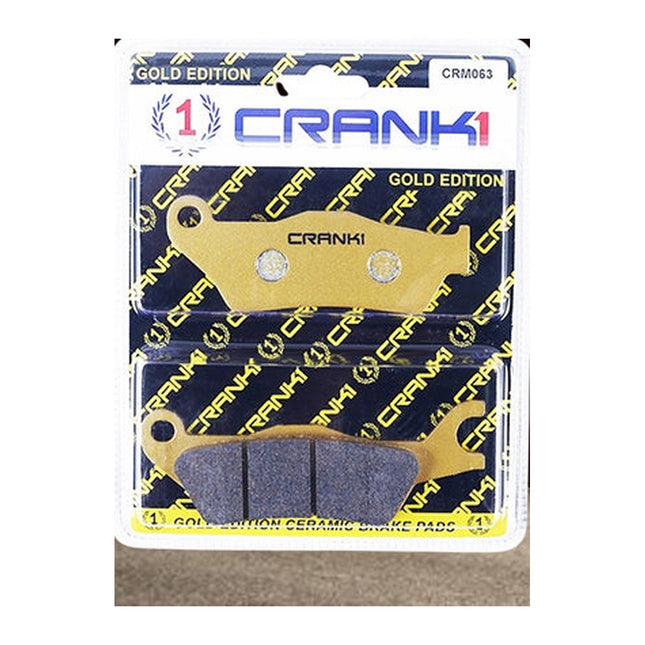 CRANK1 Brake Pads for Suzuki Gixxer SF 155, Ceramic, Front & Rear, in retail packaging
