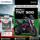 Sintered Brake Pads For Benelli TNT 300 (2015 Onwards) - Rear - CB896 - 1 Set - CRANK1