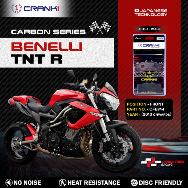 CRANK1 Brake Pads for Benelli TNT R — Sintered, Front