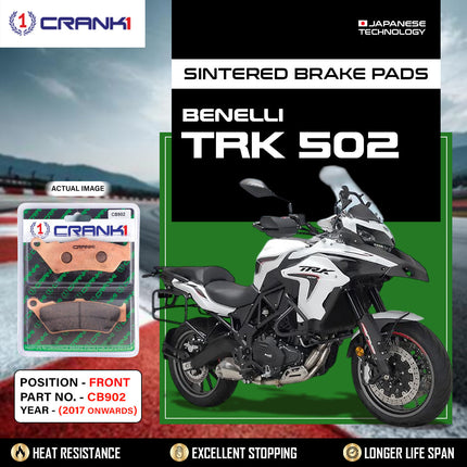 CRANK1 Brake Pads for Triumph Rocket 3 Storm — Sintered, Front & Rear