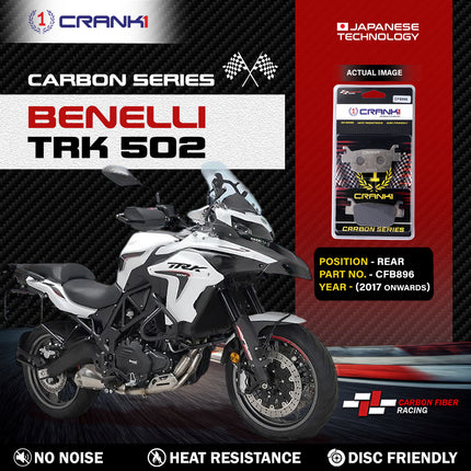 CRANK1 Brake Pads for Benelli TRK 502 — Ceramic & Sintered, Front & Rear
