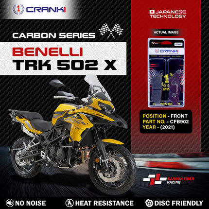 CRANK1 Brake Pads for Benelli TRK 502 X — Ceramic & Sintered, Front & Rear