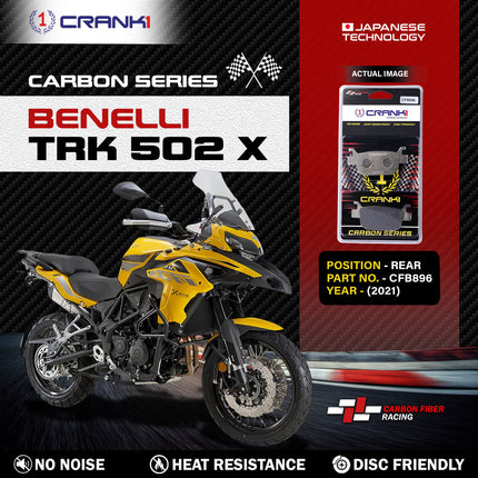 CRANK1 Brake Pads for Benelli TRK 502 X — Ceramic & Sintered, Front & Rear