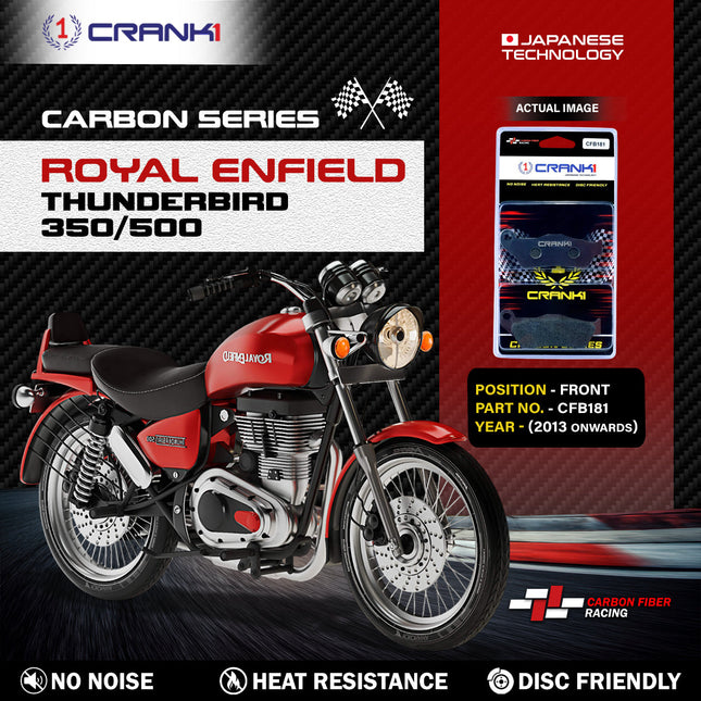 CRANK1 Carbon Brake Pads for Royal Enfield Thunderbird 350/500