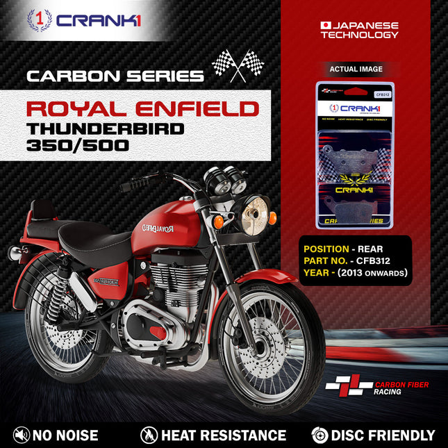 CRANK1 Carbon Brake Pads for Royal Enfield Thunderbird 350/500