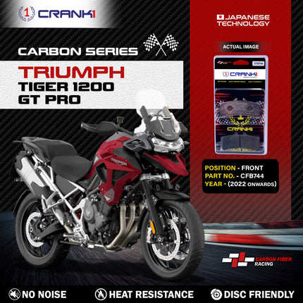 CRANK1 Brake Pads for Triumph Tiger 1200 GT Pro — Sintered, Front & Rear