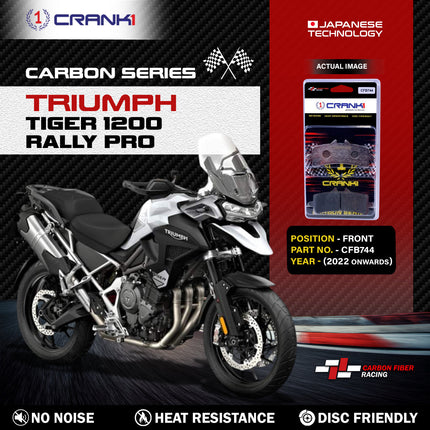 CRANK1 Brake Pads for Triumph Tiger 1200 Rally Pro — Sintered, Front & Rear