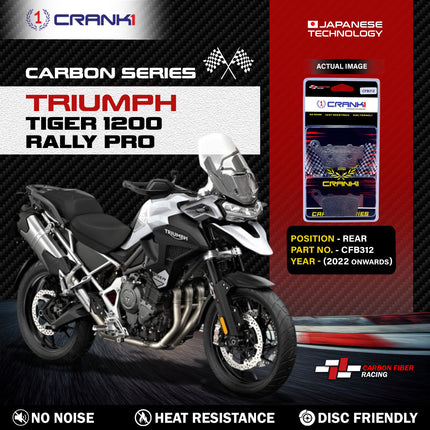 CRANK1 Brake Pads for Triumph Tiger 1200 Rally Pro — Sintered, Front & Rear