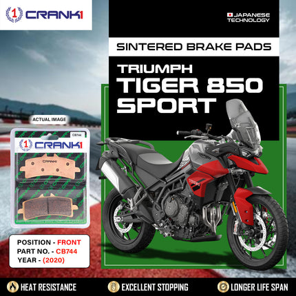 Sintered Brake Pads For Triumph Tiger 850 Sport (2020) - Front - CB744 - 2 Sets - CRANK1