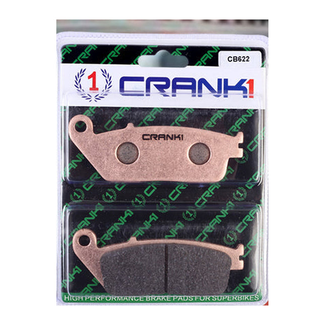 CRANK1 Brake Pads for Triumph Tiger Sport 660, Sintered, Front & Rear, in retail packaging