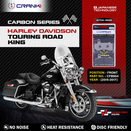 CRANK1 Brake Pads for Harley Davidson Touring Road King — Sintered, Front & Rear