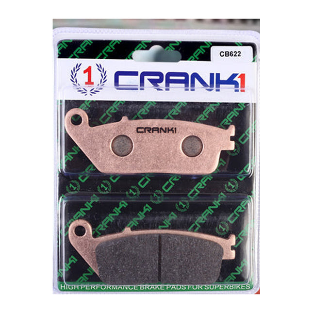 CRANK1 Brake Pads for Triumph Trident 660, Sintered, Front & Rear, in retail packaging
