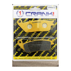 CRANK1 Brake Pads for Triumph Bonneville T100, Ceramic & Sintered, Front & Rear, in retail packaging