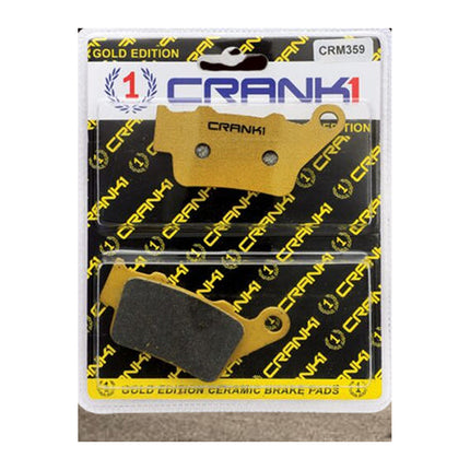 CRANK1 Brake Pads for Triumph Street Triple 675 R, Ceramic & Sintered, Front & Rear, in retail packaging