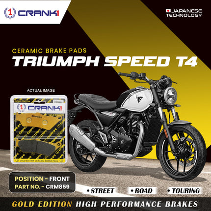 Ceramic Brake Pads For Triumph Speed T4 - Front - CRM859 - 1 Set - CRANK1