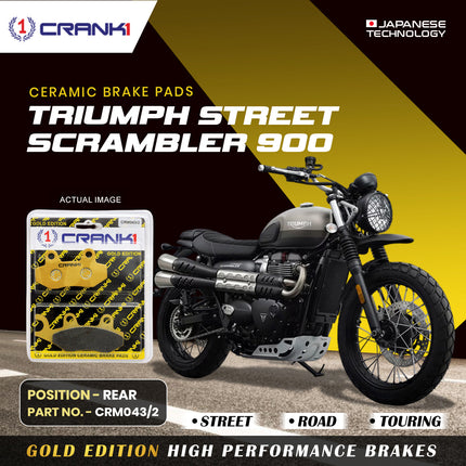 Ceramic Brake Pads For Triumph Street Scrambler 900 - Rear - CRM043/2 - 1 Set - CRANK1