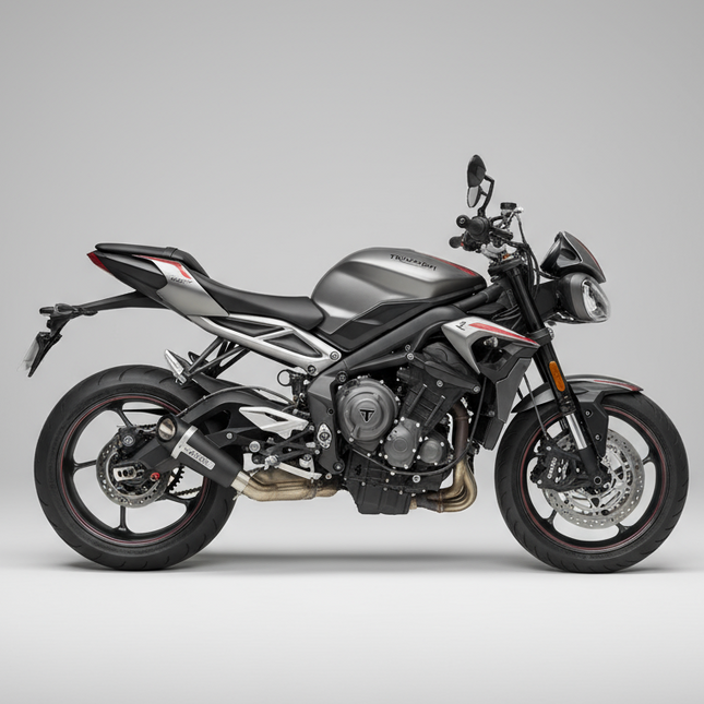 Barrel Outlaw 2.0 Exhaust for Triumph Street Triple 765 (2014-2022) with Link Pipe - image 1