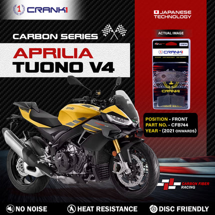 CRANK1 Brake Pads for Aprilia Tuono V4 — Sintered, Front & Rear