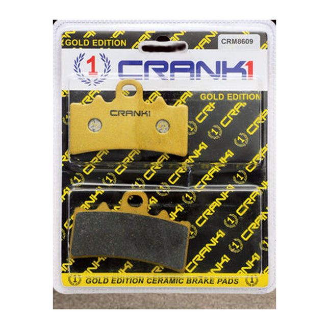 CRANK1 Brake Pads for Ultraviolette F77, Ceramic & Sintered, Front, in retail packaging